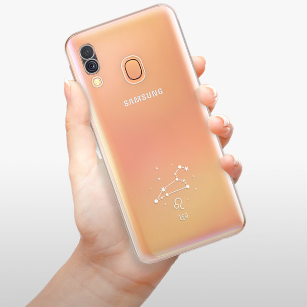 Odolné silikonové pouzdro iSaprio - čiré - Lev - Samsung Galaxy A40