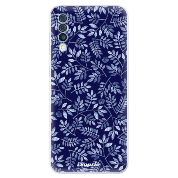 Silikonové odolné pouzdro iSaprio - Blue Leaves 05 na mobil Samsung Galaxy A50 (Silikonový kryt, obal, pouzdro iSaprio - Blue Leaves 05 na mobilní telefon Samsung Galaxy A50)