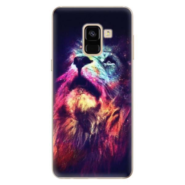 Odolné silikonové pouzdro iSaprio - Lion in Colors - Samsung Galaxy A8 2018