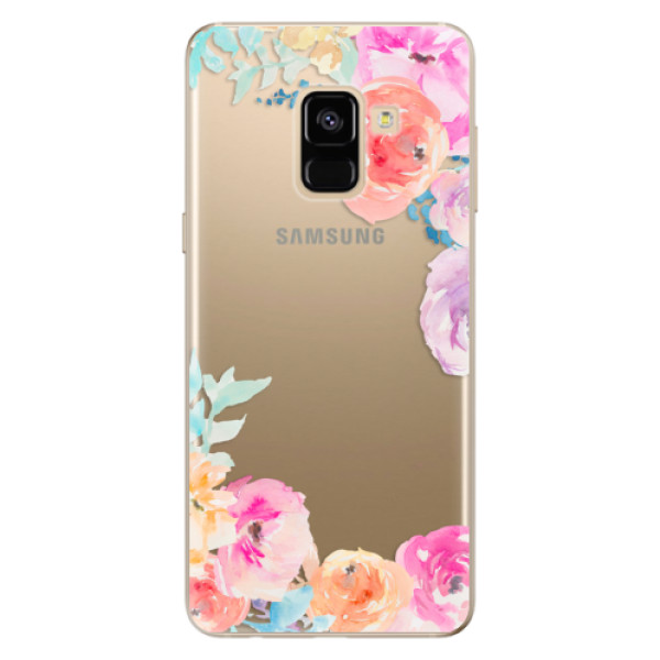 Odolné silikonové pouzdro iSaprio - Flower Brush - Samsung Galaxy A8 2018