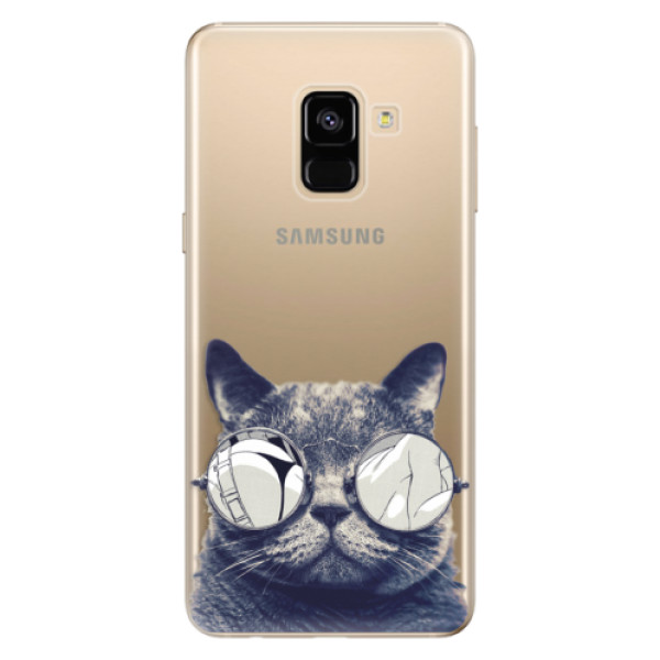 Odolné silikonové pouzdro iSaprio - Crazy Cat 01 - Samsung Galaxy A8 2018