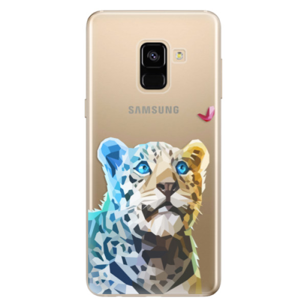 Odolné silikonové pouzdro iSaprio - Leopard With Butterfly - Samsung Galaxy A8 2018