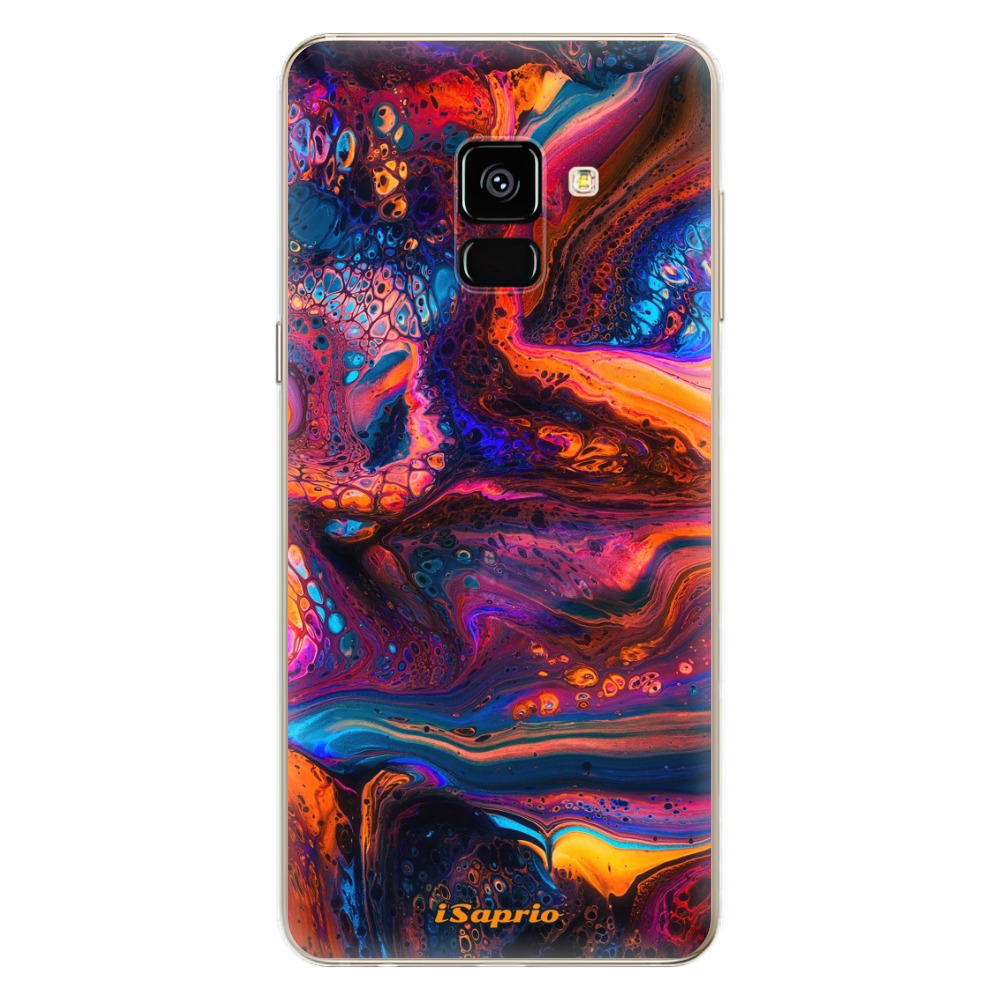 Odolné silikonové pouzdro iSaprio - Abstract Paint 02 - Samsung Galaxy A8 2018
