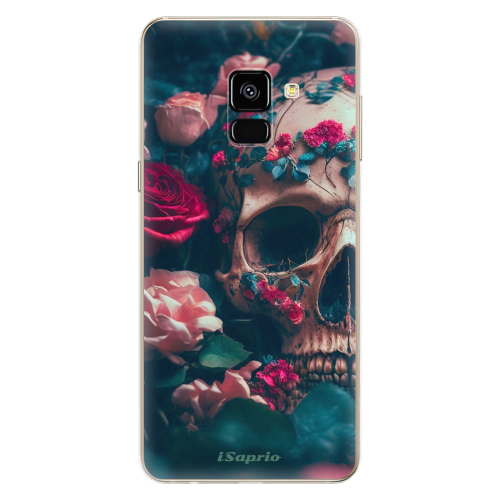 Odolné silikonové pouzdro iSaprio - Skull in Roses - Samsung Galaxy A8 2018