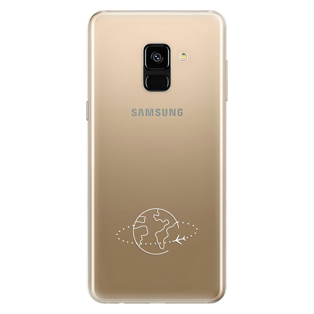 Odolné silikonové pouzdro iSaprio - čiré - Travel - Samsung Galaxy A8 2018