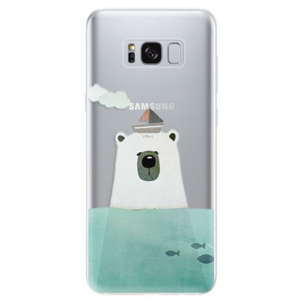 Silikonové odolné pouzdro iSaprio - Bear With Boat na mobil Samsung Galaxy S8 (Silikonový kryt, obal, pouzdro iSaprio - Bear With Boat na mobilní telefon Samsung Galaxy S8)