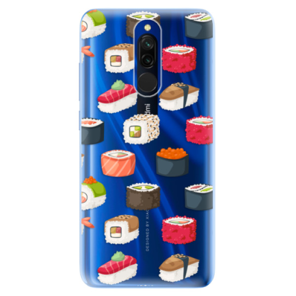 Silikonové odolné pouzdro iSaprio - Sushi Pattern na mobil Xiaomi Redmi 8 (Silikonový kryt, obal, pouzdro iSaprio - Sushi Pattern na mobilní telefon Xiaomi Redmi 8)