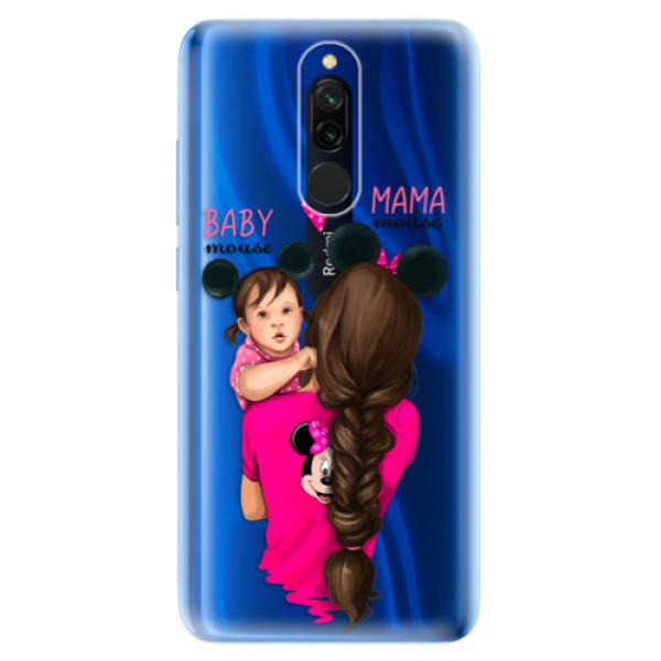 Silikonové odolné pouzdro iSaprio - Mama Mouse Brunette and Girl na mobil Xiaomi Redmi 8 (Silikonový kryt, obal, pouzdro iSaprio - Mama Mouse Brunette and Girl na mobilní telefon Xiaomi Redmi 8)