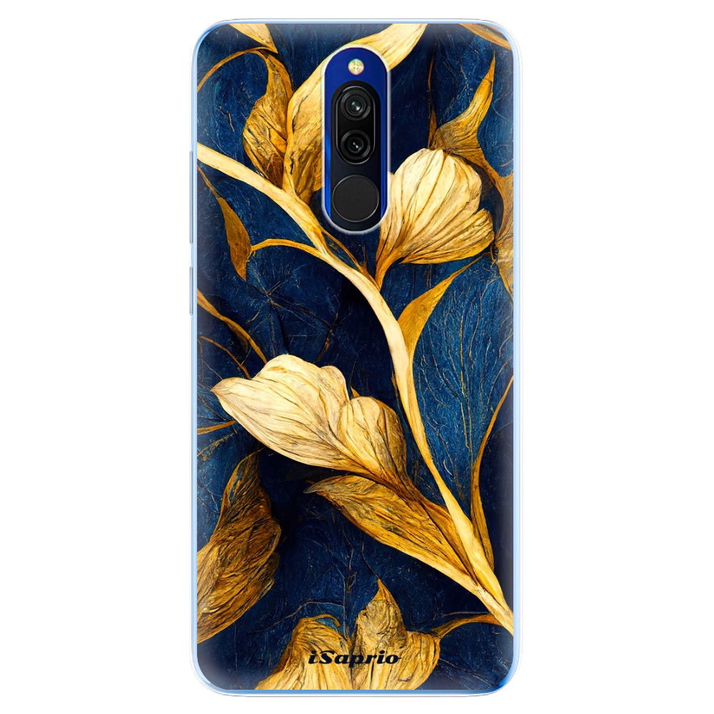 Odolné silikonové pouzdro iSaprio - Gold Leaves - Xiaomi Redmi 8