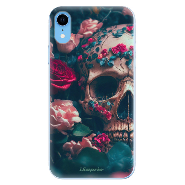 Odolné silikonové pouzdro iSaprio - Skull in Roses - iPhone XR