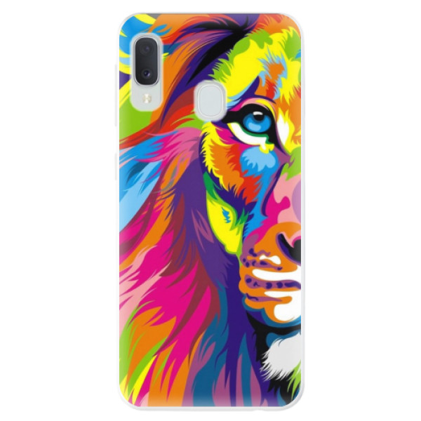 Odolné silikonové pouzdro iSaprio - Rainbow Lion na mobil Samsung Galaxy A20e (Odolný silikonový obal, kryt pouzdro iSaprio - Rainbow Lion - na mobilní telefon Samsung Galaxy A20e)