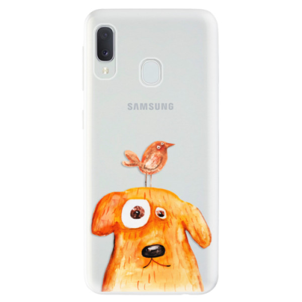 Odolné silikonové pouzdro iSaprio - Dog And Bird - Samsung Galaxy A20e