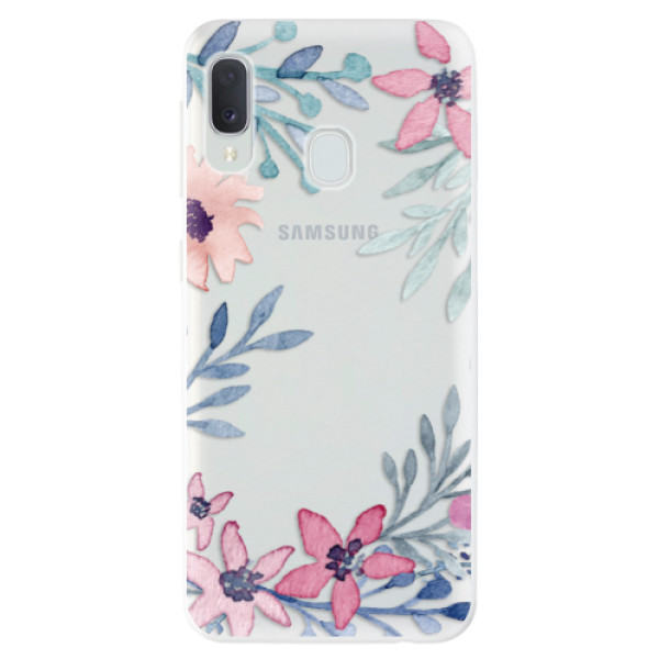 Odolné silikonové pouzdro iSaprio - Leaves and Flowers na mobil Samsung Galaxy A20e (Odolný silikonový obal, kryt pouzdro iSaprio - Leaves and Flowers - na mobilní telefon Samsung Galaxy A20e)