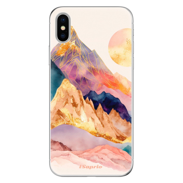 Odolné silikonové pouzdro iSaprio - Abstract Mountains - iPhone X