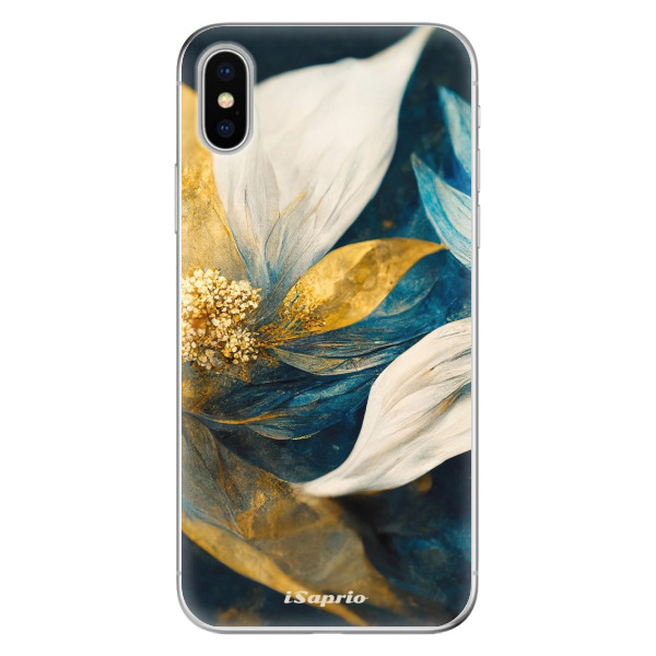 Odolné silikonové pouzdro iSaprio - Gold Petals - iPhone X