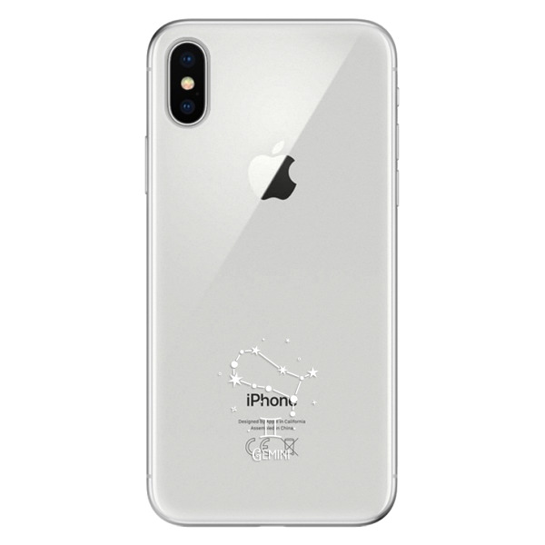 Odolné silikonové pouzdro iSaprio - čiré - Blíženci - iPhone X