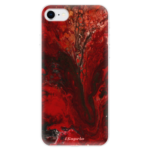 Odolné silikonové pouzdro iSaprio - RedMarble 17 - iPhone SE 2020