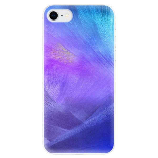 Odolné silikonové pouzdro iSaprio - Purple Feathers - iPhone SE 2020