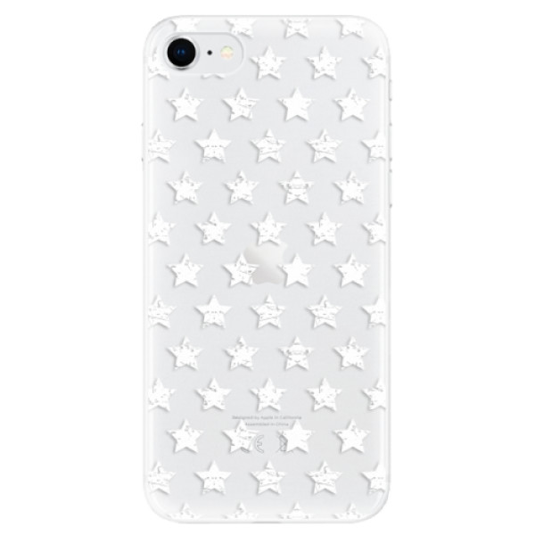 Odolné silikonové pouzdro iSaprio - Stars Pattern - white - iPhone SE 2020