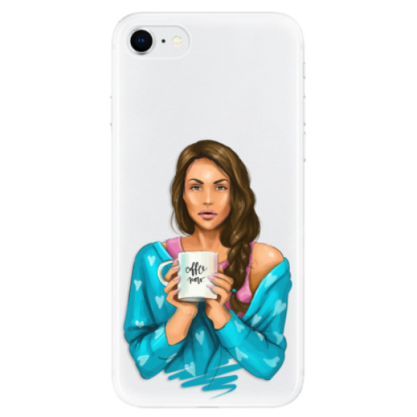 Odolné silikonové pouzdro iSaprio - Coffe Now - Brunette - iPhone SE 2020