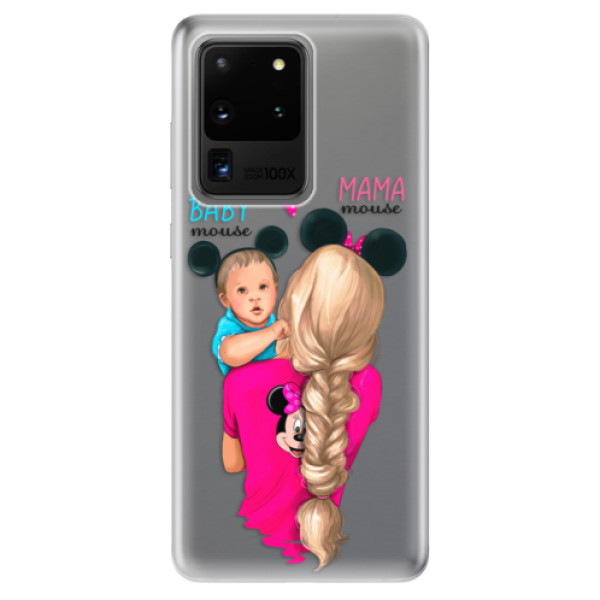 Odolné silikonové pouzdro iSaprio - Mama Mouse Blonde and Boy - Samsung Galaxy S20 Ultra