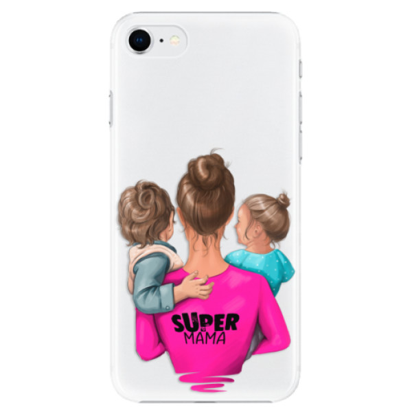 Plastové pouzdro iSaprio - Super Mama - Boy and Girl - iPhone SE 2020