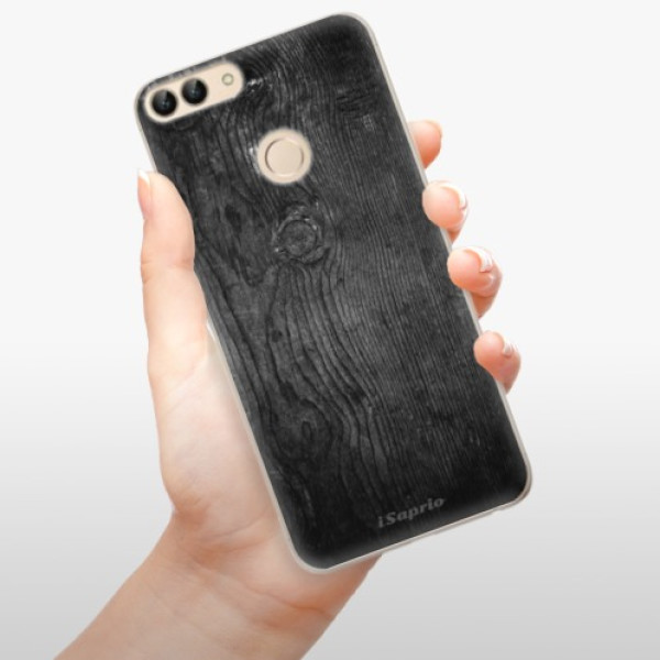 Odolné silikonové pouzdro iSaprio - Black Wood 13 - Huawei P Smart