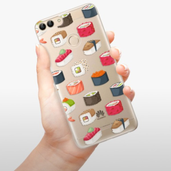 Odolné silikonové pouzdro iSaprio - Sushi Pattern - Huawei P Smart