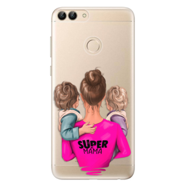 Odolné silikonové pouzdro iSaprio - Super Mama - Two Boys - Huawei P Smart