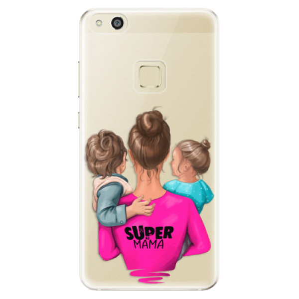 Odolné silikonové pouzdro iSaprio - Super Mama - Boy and Girl - Huawei P10 Lite