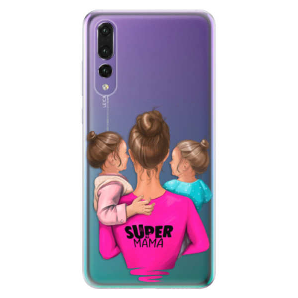 Odolné silikonové pouzdro iSaprio - Super Mama - Two Girls - Huawei P20 Pro