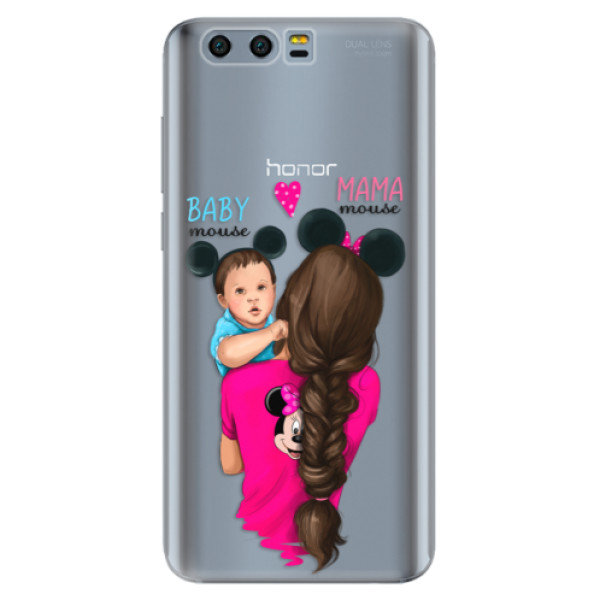 Odolné silikonové pouzdro iSaprio - Mama Mouse Brunette and Boy - Huawei Honor 9