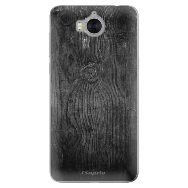 Odolné silikonové pouzdro iSaprio - Black Wood 13 - Huawei Y5 2017 / Y6 2017