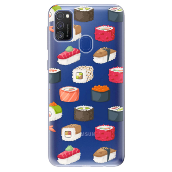 Odolné silikonové pouzdro iSaprio - Sushi Pattern - Samsung Galaxy M21