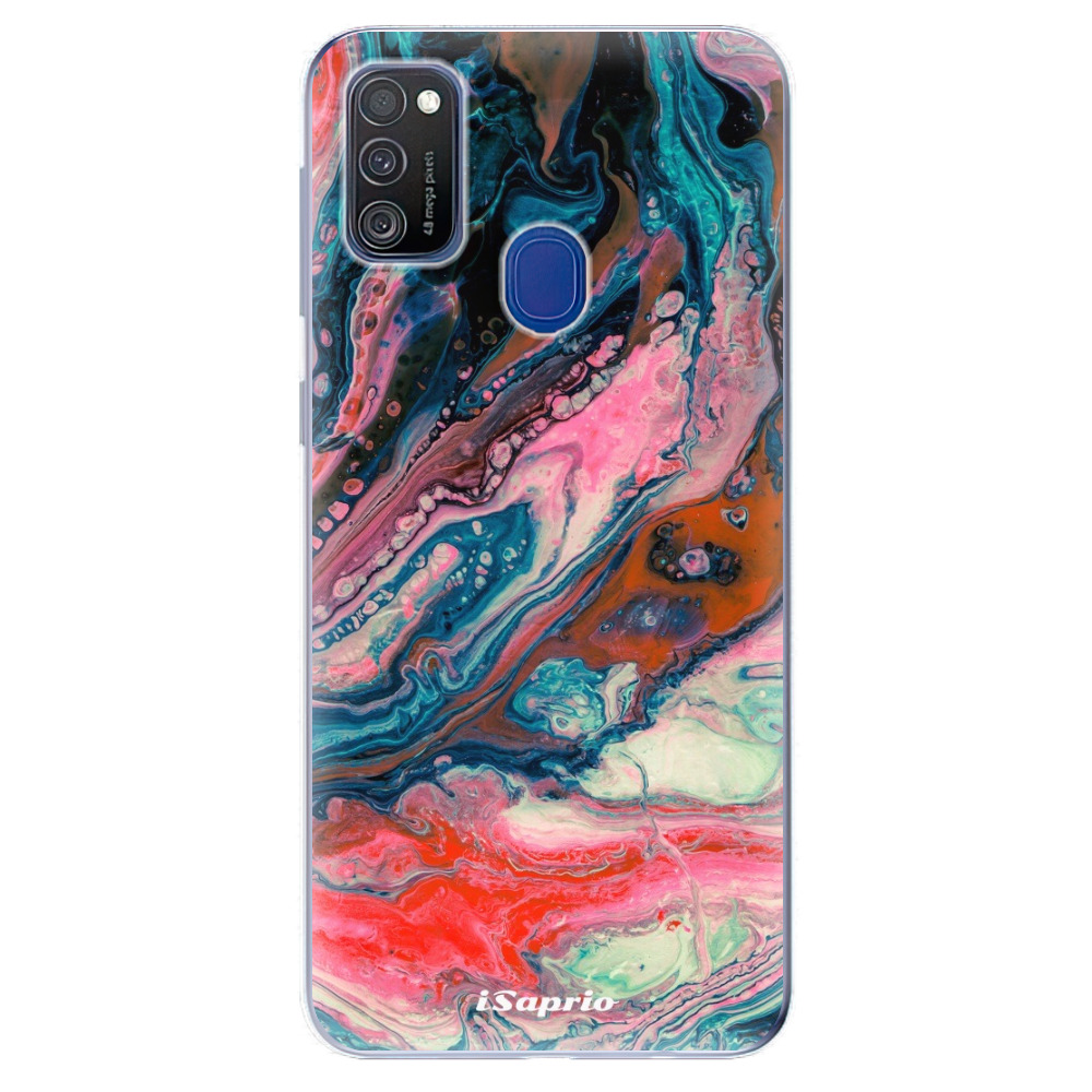 Odolné silikonové pouzdro iSaprio - Abstract Paint 01 - Samsung Galaxy M21
