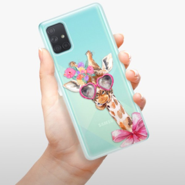 Odolné silikonové pouzdro iSaprio - Lady Giraffe - Samsung Galaxy A71