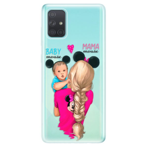 Odolné silikonové pouzdro iSaprio - Mama Mouse Blonde and Boy - Samsung Galaxy A71