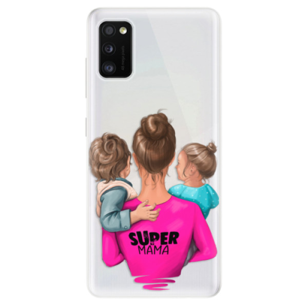Odolné silikonové pouzdro iSaprio - Super Mama - Boy and Girl - Samsung Galaxy A41