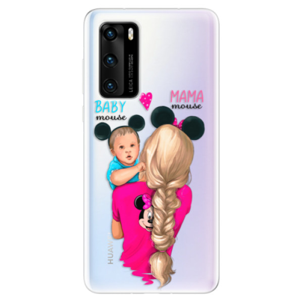 Odolné silikonové pouzdro iSaprio - Mama Mouse Blonde and Boy - Huawei P40