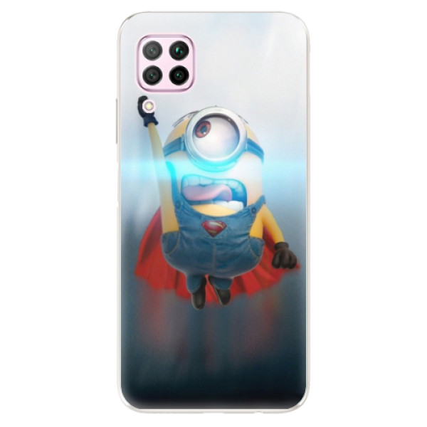 Odolné silikonové pouzdro iSaprio - Mimons Superman 02 - Huawei P40 Lite