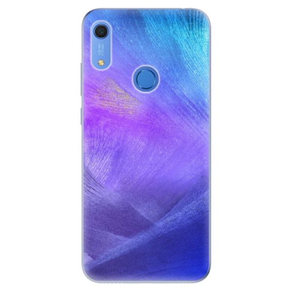 Odolné silikonové pouzdro iSaprio - Purple Feathers - na mobil Huawei Y6s (Odolný silikonový kryt, obal pouzdro iSaprio - Purple Feathers - na mobilní telefon Huawei Y6s)