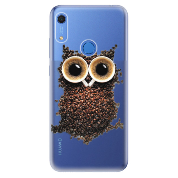 Odolné silikonové pouzdro iSaprio - Owl And Coffee - na mobil Huawei Y6s (Odolný silikonový kryt, obal pouzdro iSaprio - Owl And Coffee - na mobilní telefon Huawei Y6s)