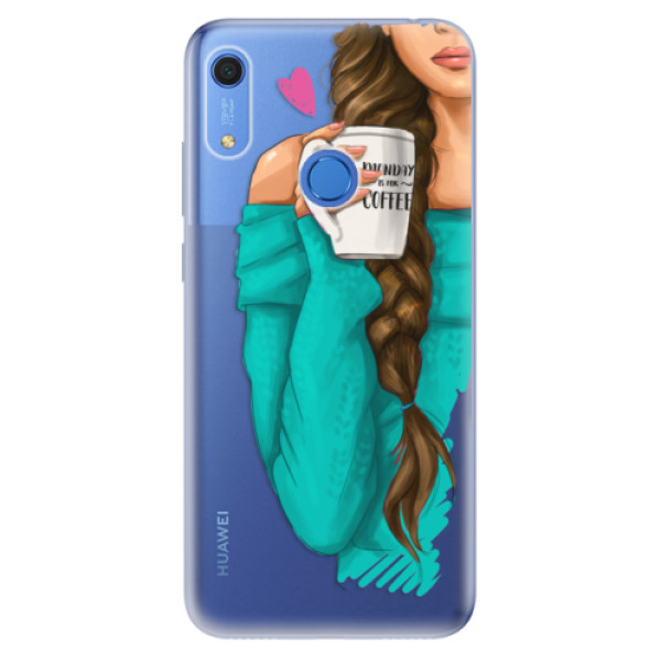 Odolné silikonové pouzdro iSaprio - My Coffe and Brunette Girl - na mobil Huawei Y6s (Odolný silikonový kryt, obal pouzdro iSaprio - My Coffe and Brunette Girl - na mobilní telefon Huawei Y6s)