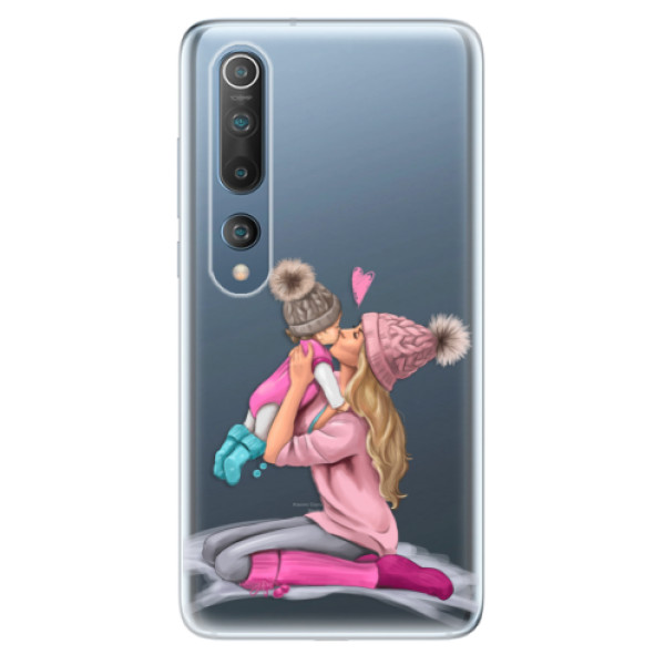 Odolné silikonové pouzdro iSaprio - Kissing Mom - Blond and Girl - Xiaomi Mi 10 / Mi 10 Pro