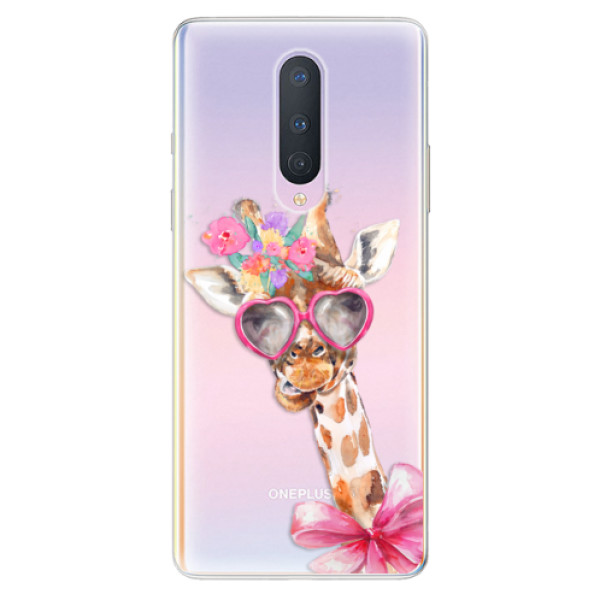 Odolné silikonové pouzdro iSaprio - Lady Giraffe - OnePlus 8