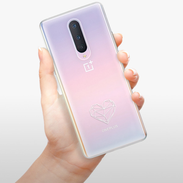 Odolné silikonové pouzdro iSaprio - čiré - Digital Love - OnePlus 8