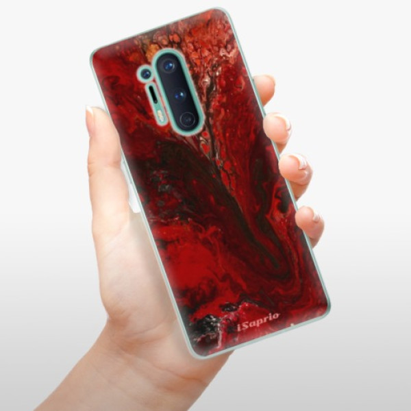 Odolné silikonové pouzdro iSaprio - RedMarble 17 - OnePlus 8 Pro