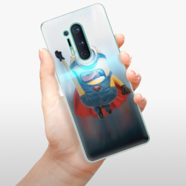 Odolné silikonové pouzdro iSaprio - Mimons Superman 02 - OnePlus 8 Pro