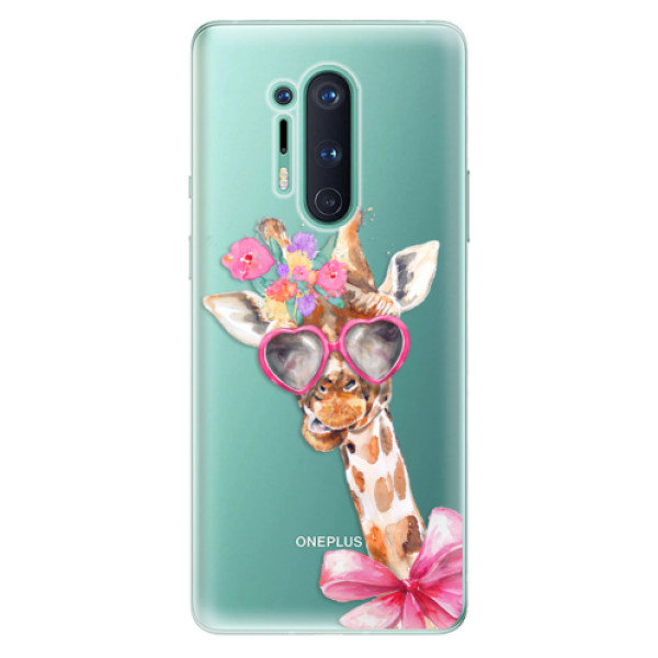Odolné silikonové pouzdro iSaprio - Lady Giraffe - OnePlus 8 Pro