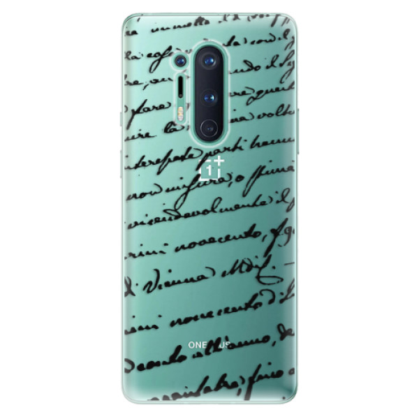 Odolné silikonové pouzdro iSaprio - Handwriting 01 - black - OnePlus 8 Pro